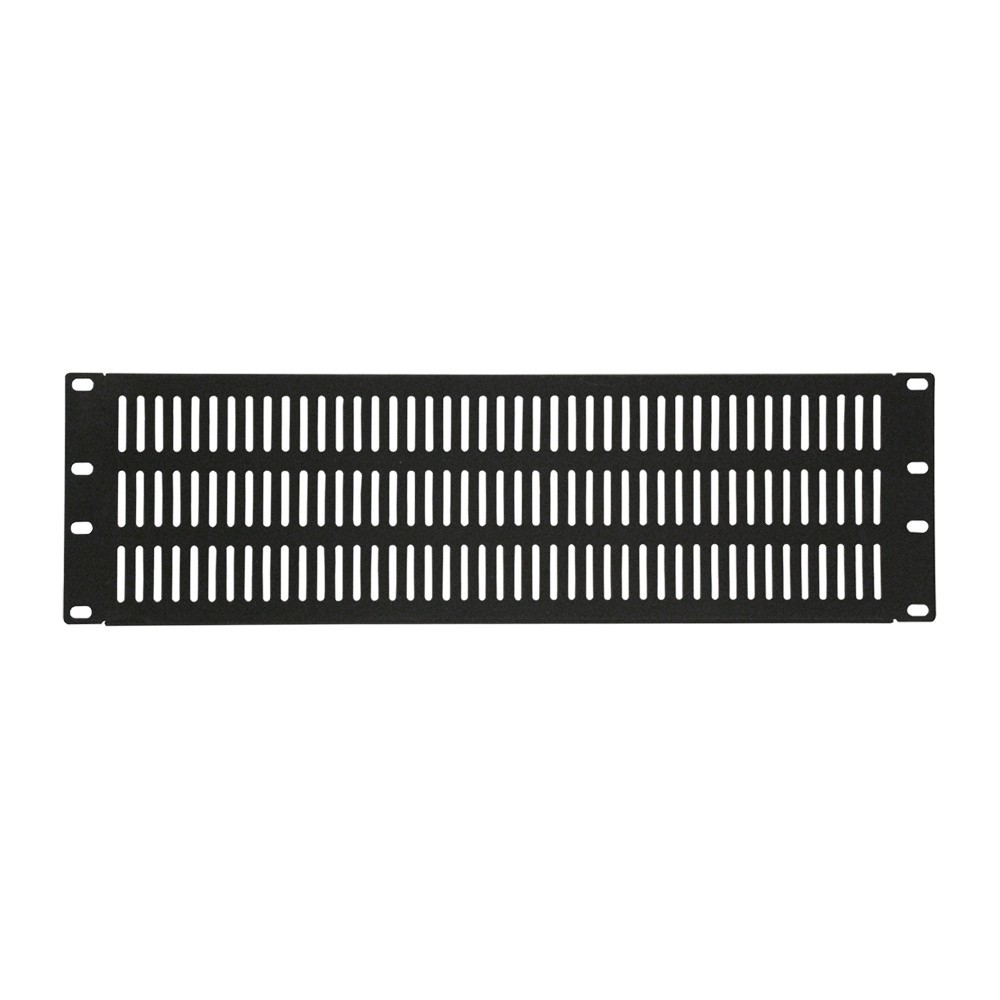 Royal Racks 3U Vented Rack Panel 19" Black Steel Cover Plate