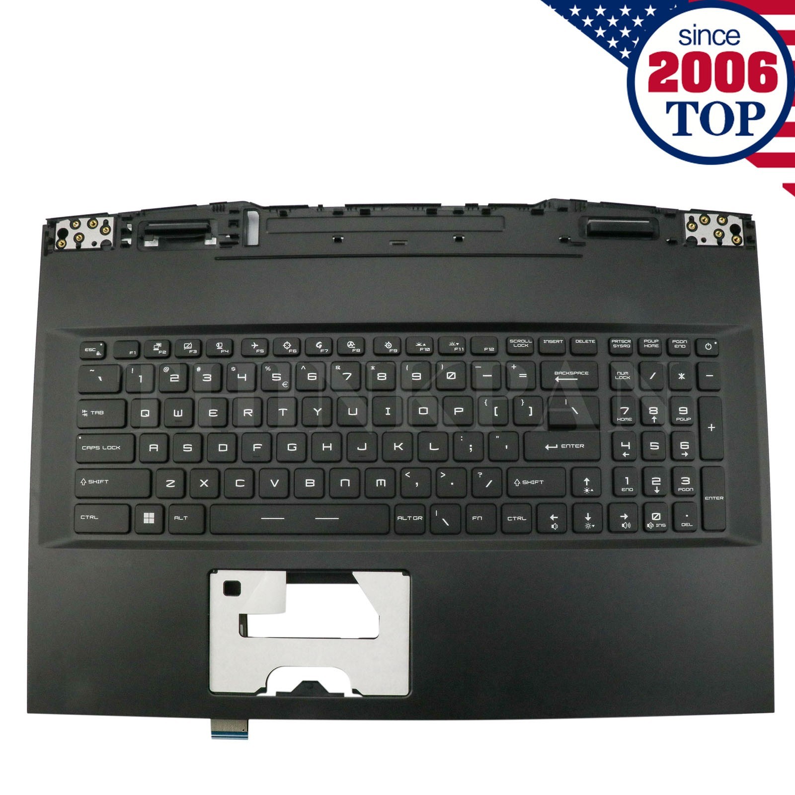 New For MSI GE76 GP76 MS-17K1 Palmrest W/Colorfull Backlit Keyboard Black
