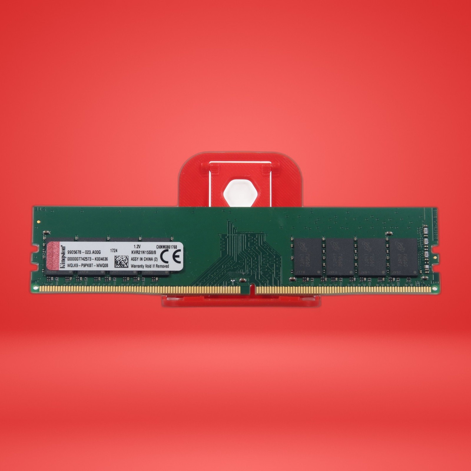 Kingston Desktop RAM 8GB DDR4 2133MHz UDIMM Memory Module - KVR21N15S8/8