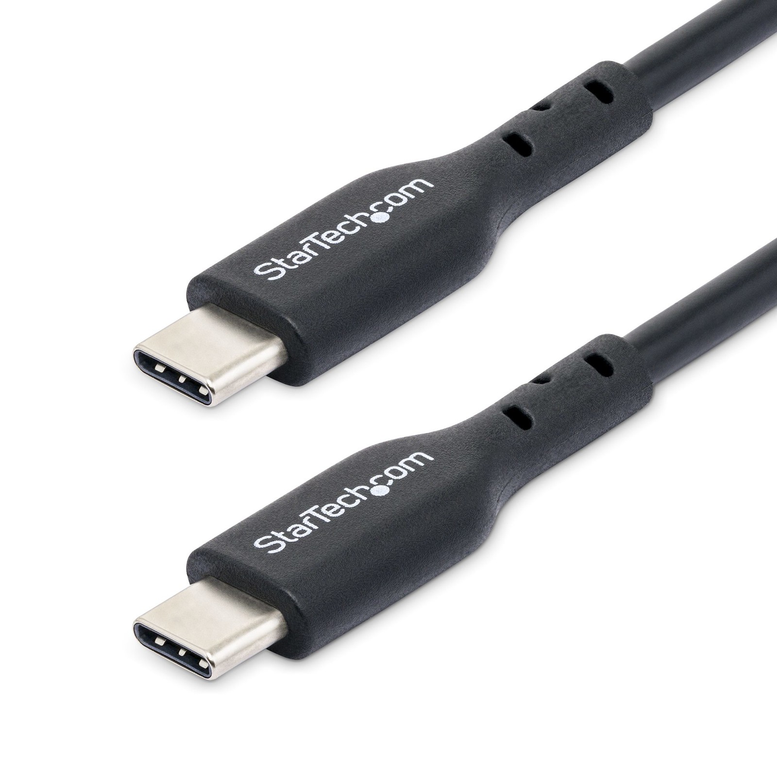 StarTech.com USB-C Charging Cable, 10ft, 60W PD, USB 2.0, TPE Jacket, Black Cord