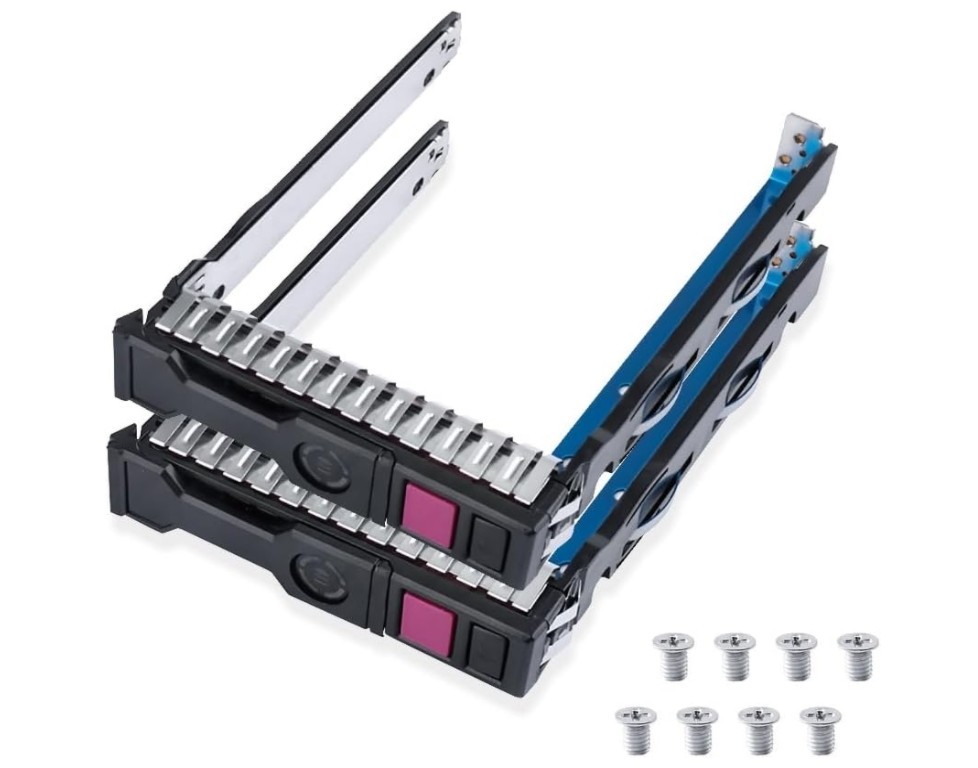 2-Pack  727695-001 Hard Drive Caddy 2.5" NVMe SSD Tray Caddy Compatible for HP