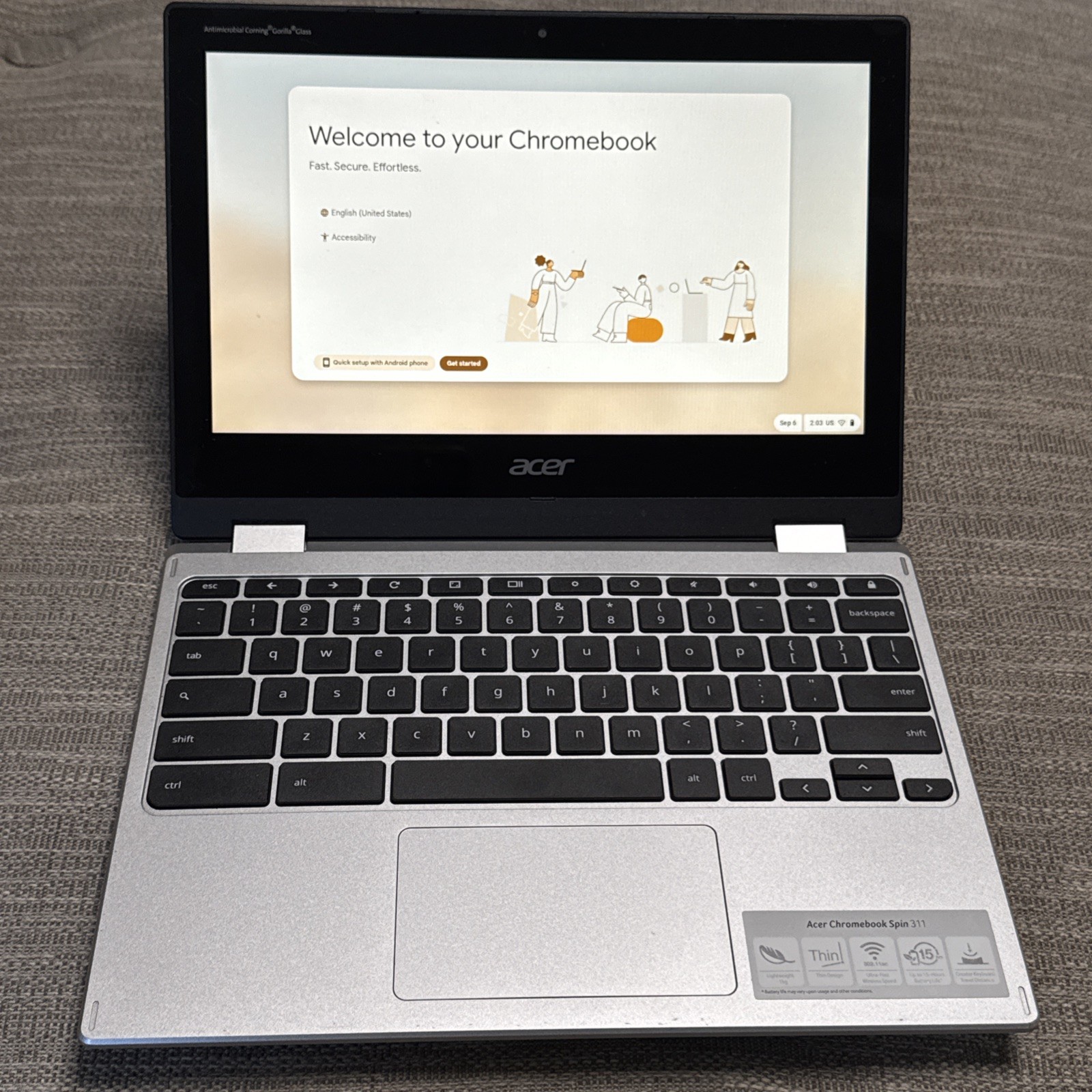 ACER CHROMEBOOK N19q10 CP311-3H SERIES TOUCH 4GB RAM 64GB