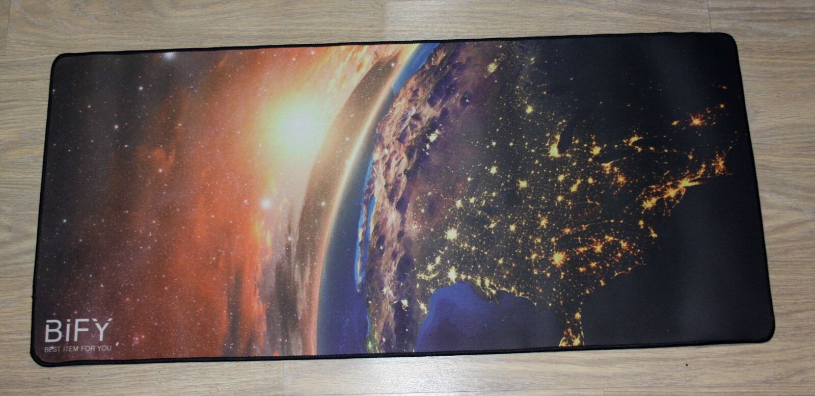 Bify Extra Long Computer Gaming Mouse Pad 15.5 X 34 Inches earth from space