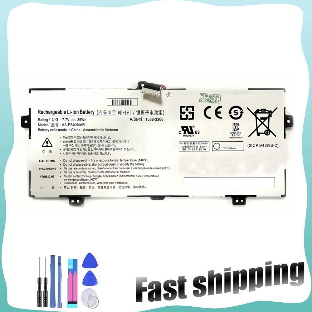 AA-PBUN4AR New Battery For Samsung NP940X3L NT900X5L NT901X5L BA43-00375A 39Wh