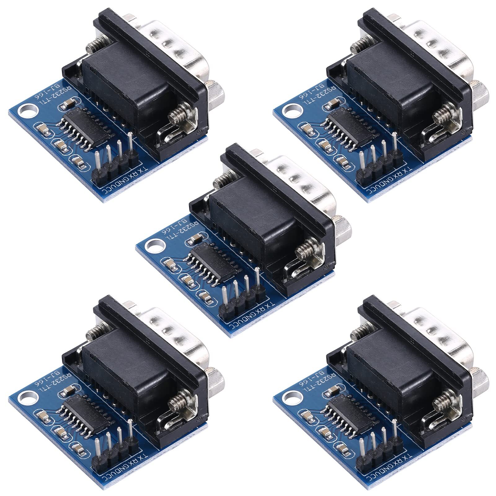 5pcs Max3232 3.3v To 5v Db9 Male Rs232 Serial Prot To Ttl Converter Module Root 