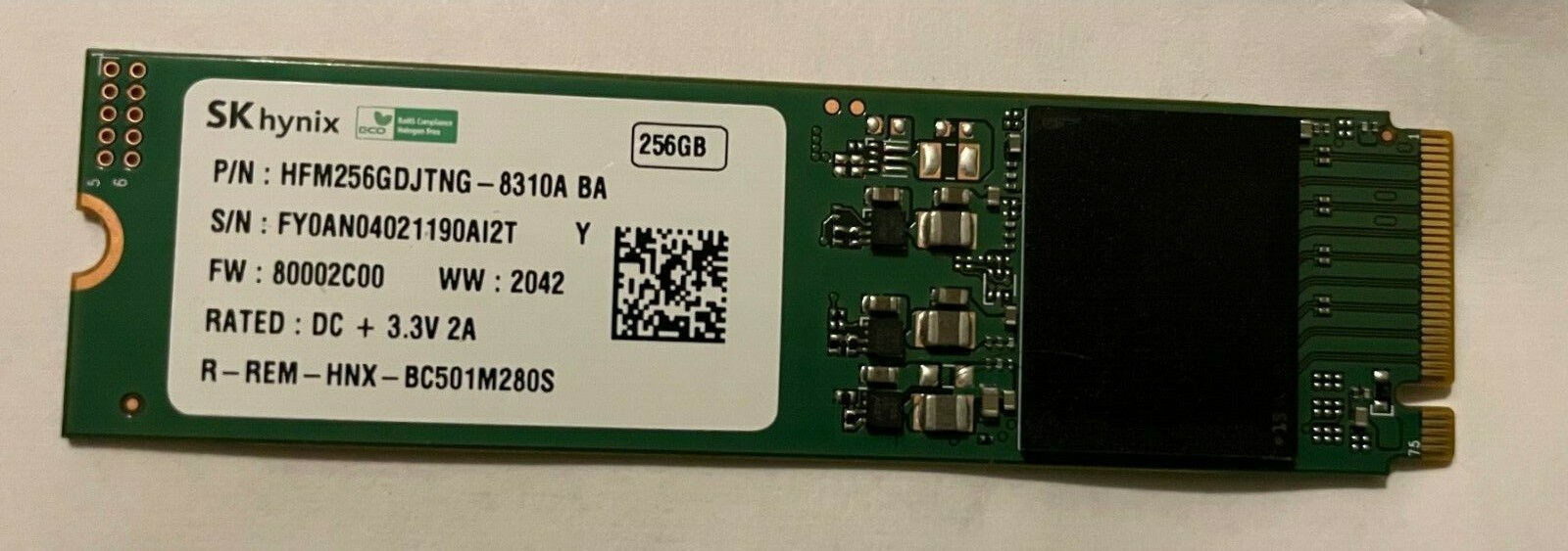 SK Hynix KIO XIA or simila 256GB M.2 PCIE NVMe HP 256GB SATA M.2 2280 SSD
