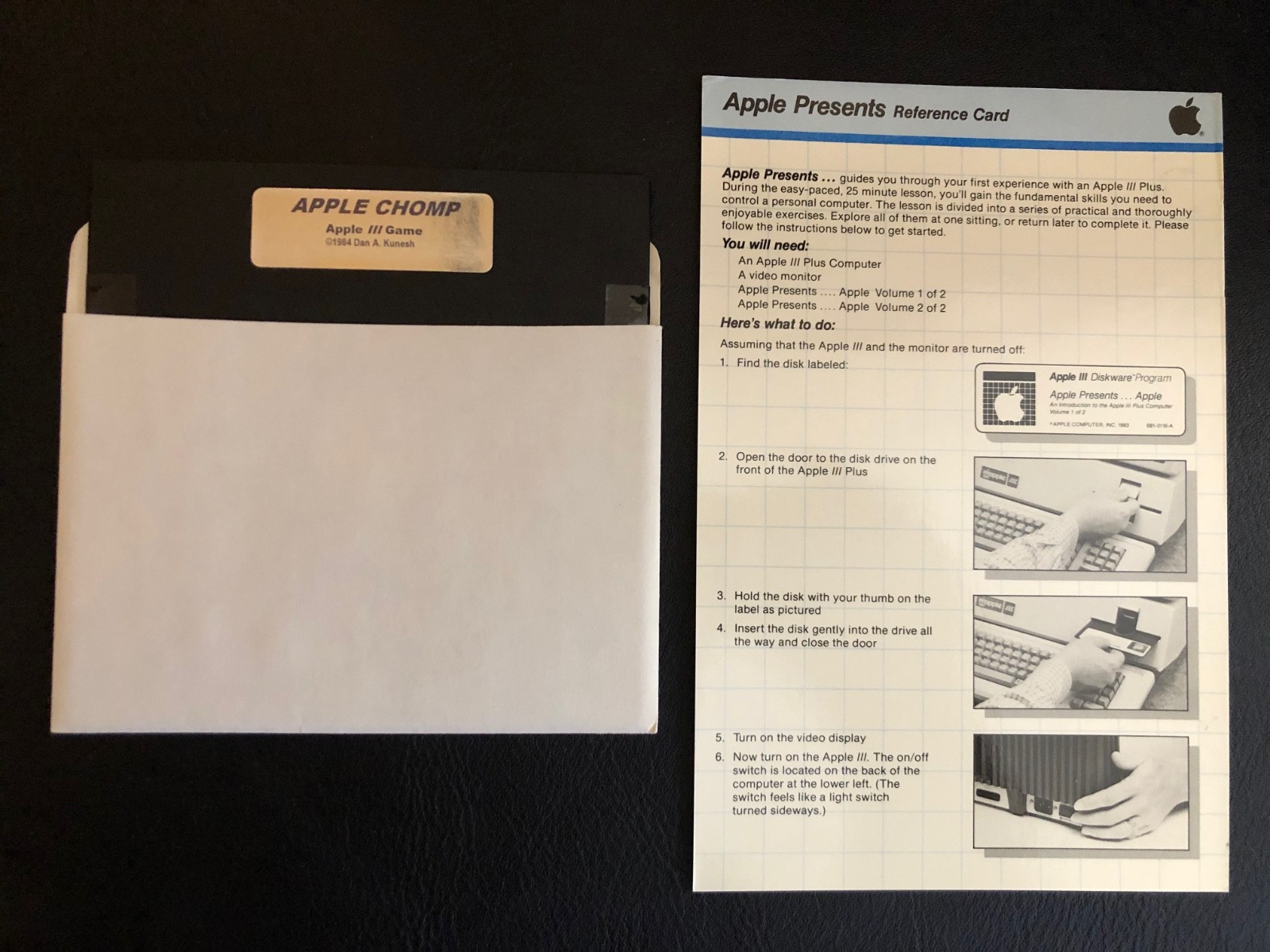 Apple Chomp / Tic Tac Toe / Reference Card / Apple III Home Computers