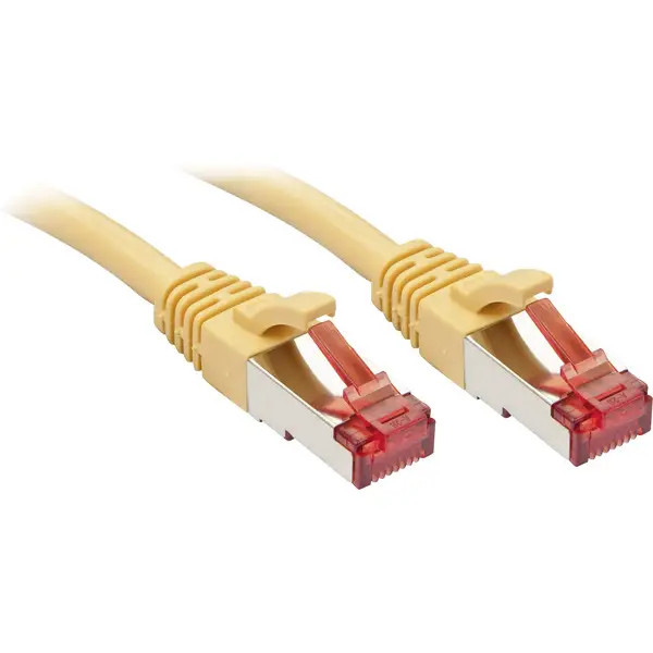 LINDY 47768 RJ45 Network Cable, Patch Cable CAT 6 S/FTP 10.00m Yellow with Prote