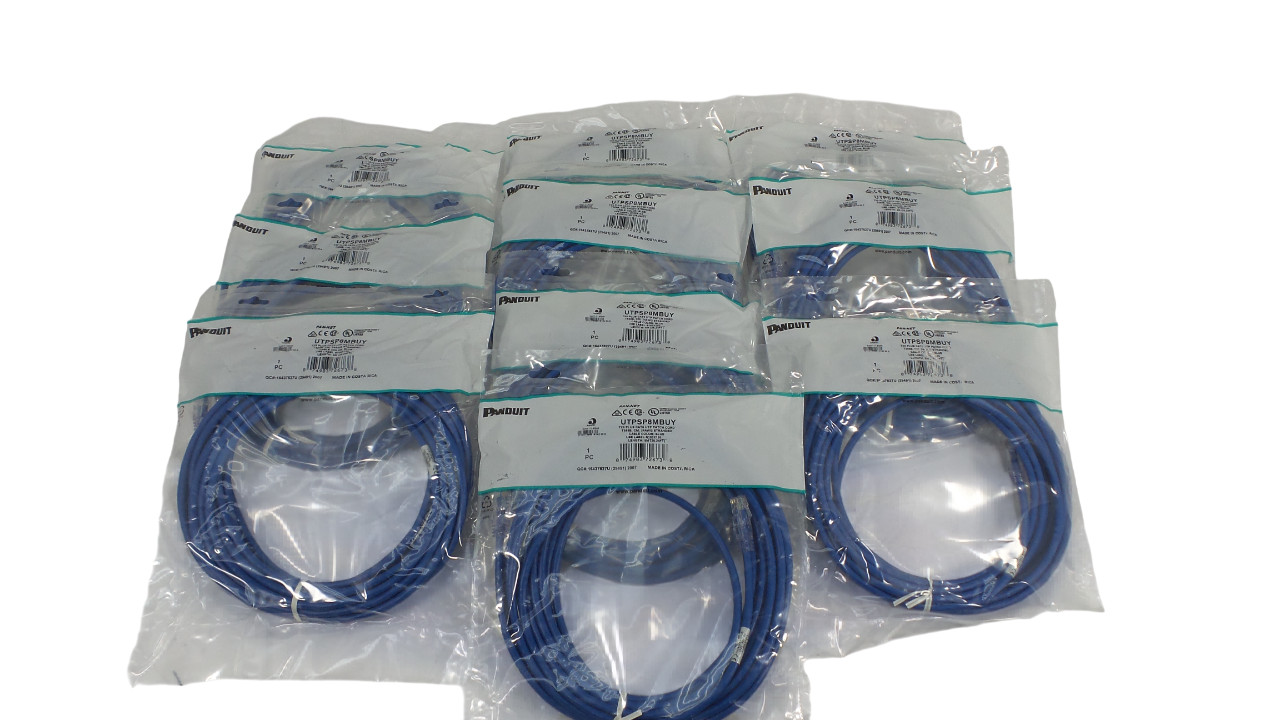 Lot of 10 Panduit Pan-Net UTPSP8MBUY TX6 Plus CAT6 UTP Patch Cord