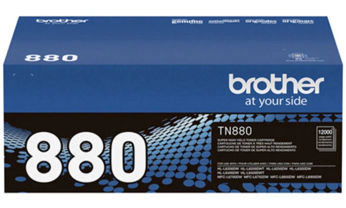 Brother TN880 Genuine Super High Yield Black Toner Cartridge 12,000 Pages - New