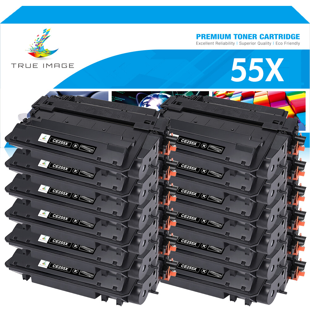 12PK CE255X Toner Cartridge for HP 55X LaserJet P3015 P3015d P3015dn P3015n