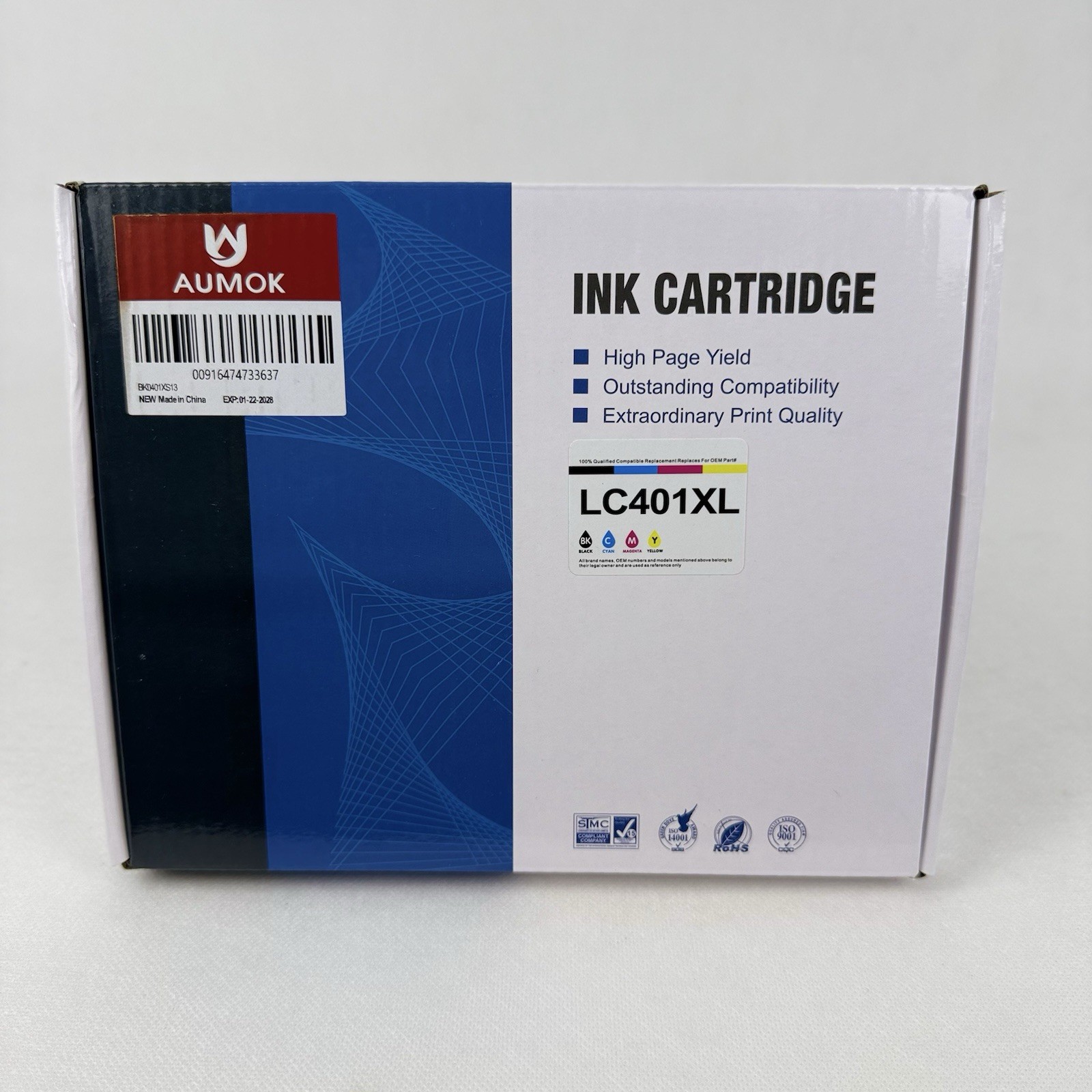 AUMOK LC401XL Ink Cartridge Set 4 Pack BK C M Y for Brother MFC Printers New