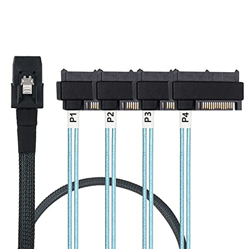 Internal Mini SAS SFF8087 36 Pin To 4X SAS 29Pin SFF8482 Cable SATA 1.6 Ft