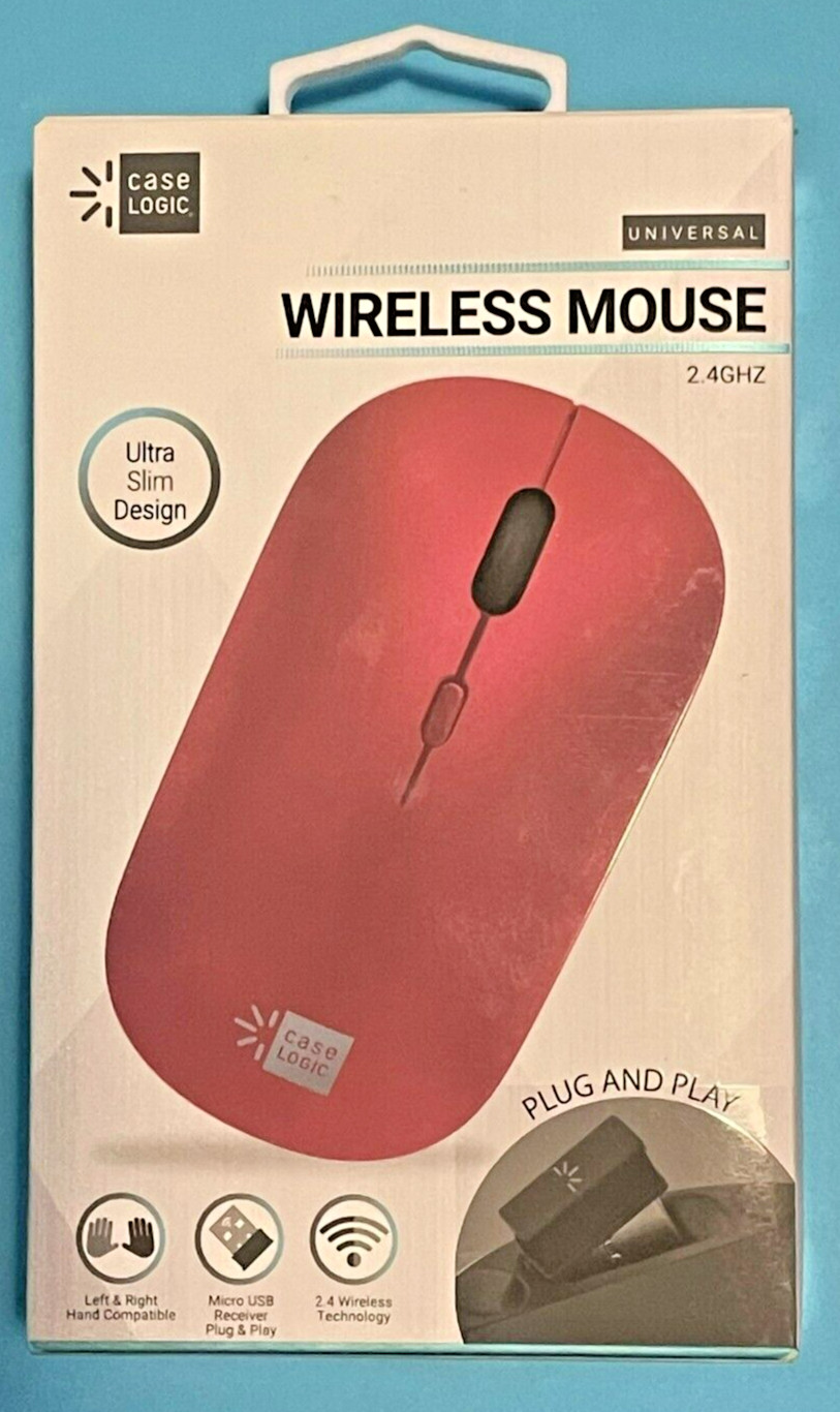 Case Logic Wireless Mouse Ultra Slim RED