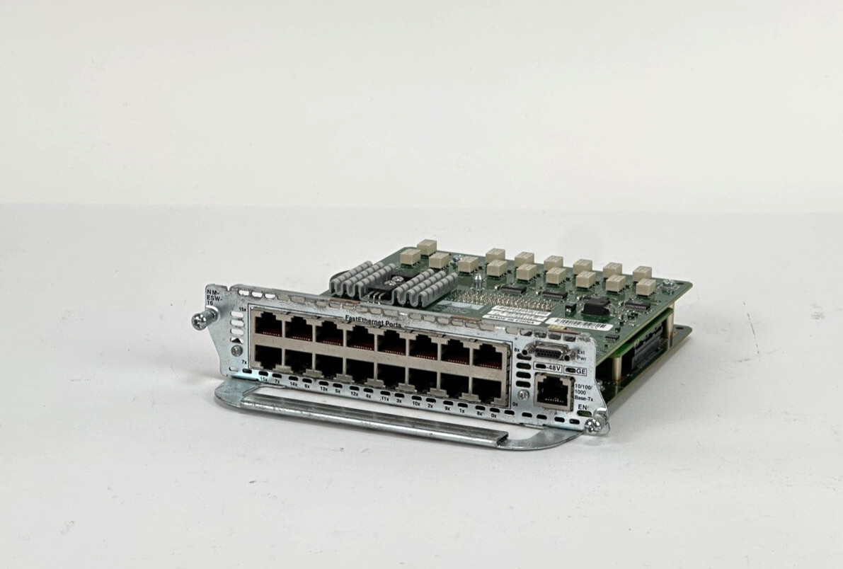 Cisco 16-Port 10/100/1000 EtherSwitch Network Module NM-ESW-16 with PoE Card