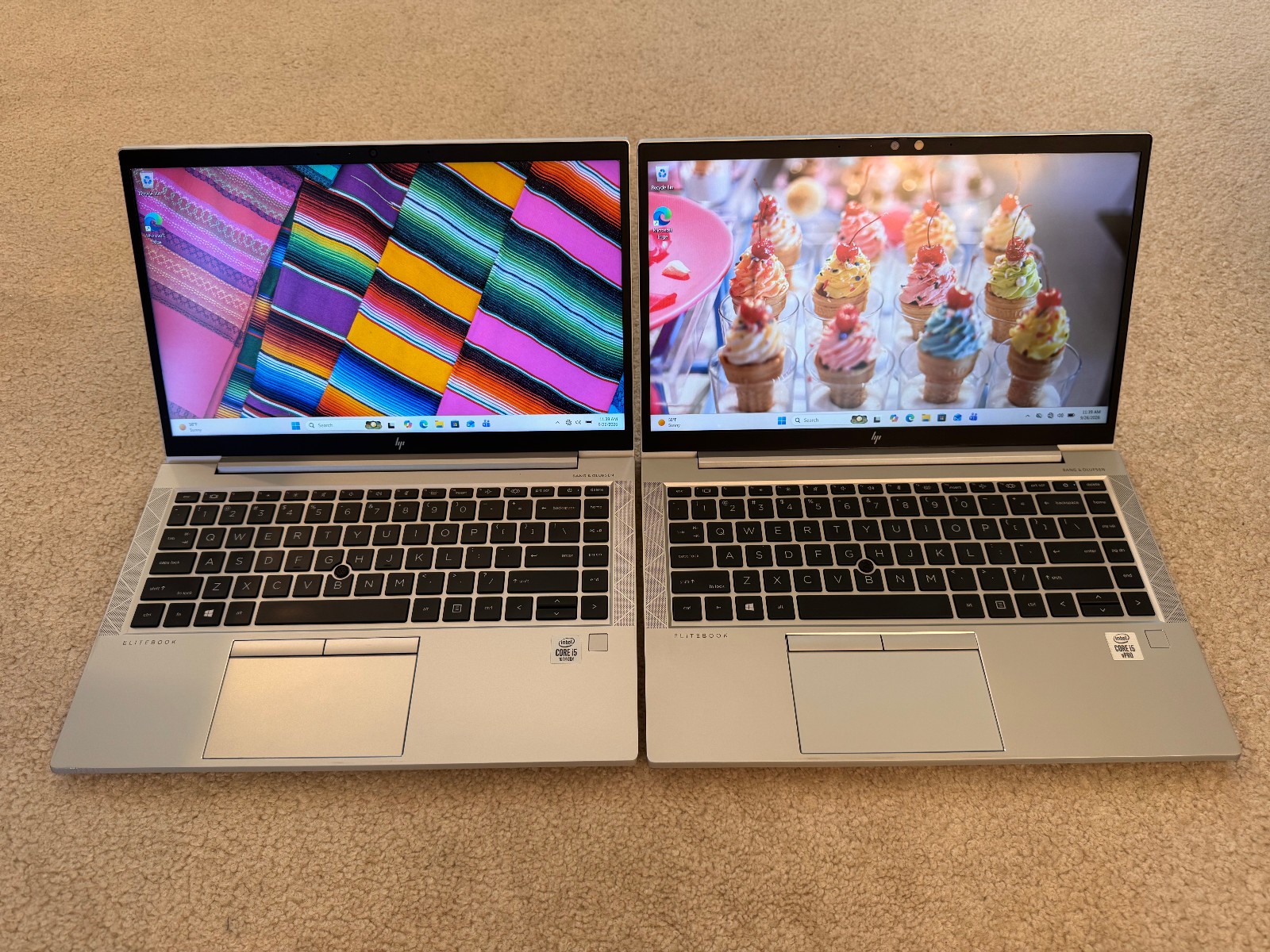 LOT OF 2 HP ELITEBOOK 840 G7 LAPTOP 14" 256GBSSD/8GBRAM INTEL CORE i5 WIN11PRO