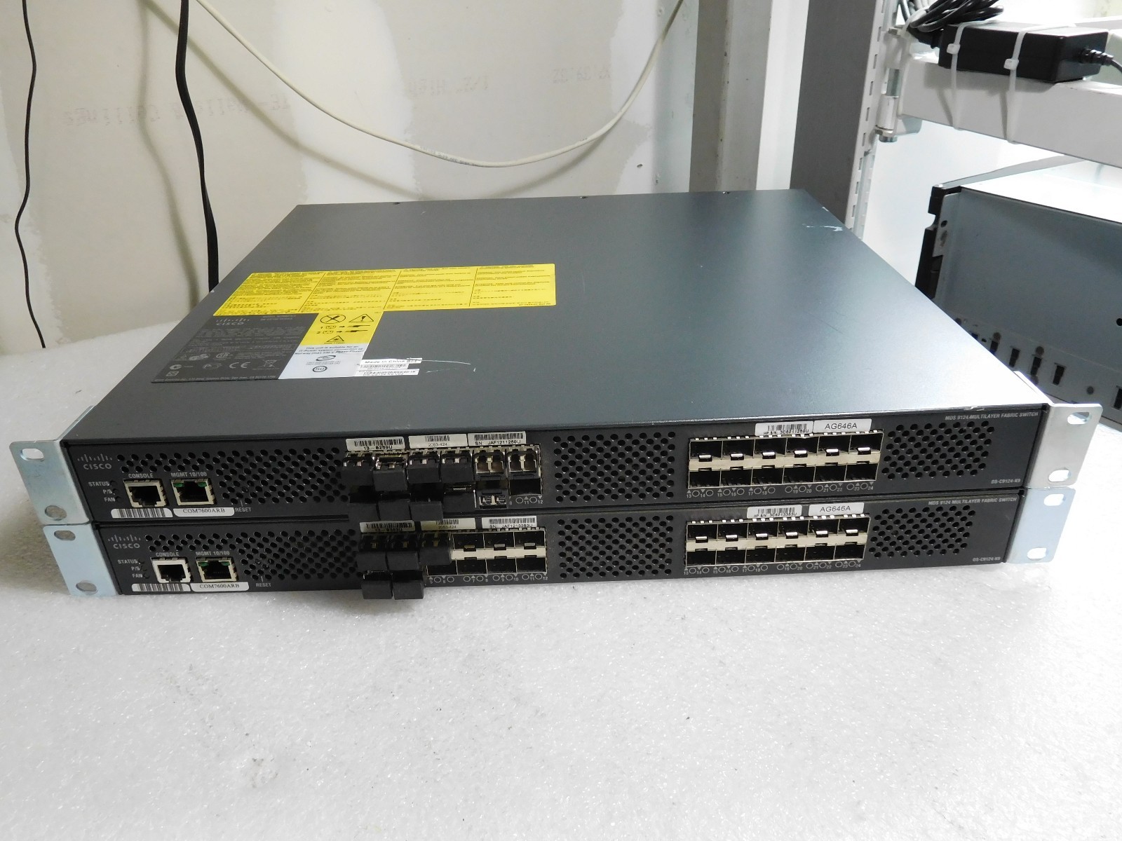 CISCO MDS 9124 DS-C9100 Series 24 Port Multilayer Fabric Switch(Lot of 2) #TQ619