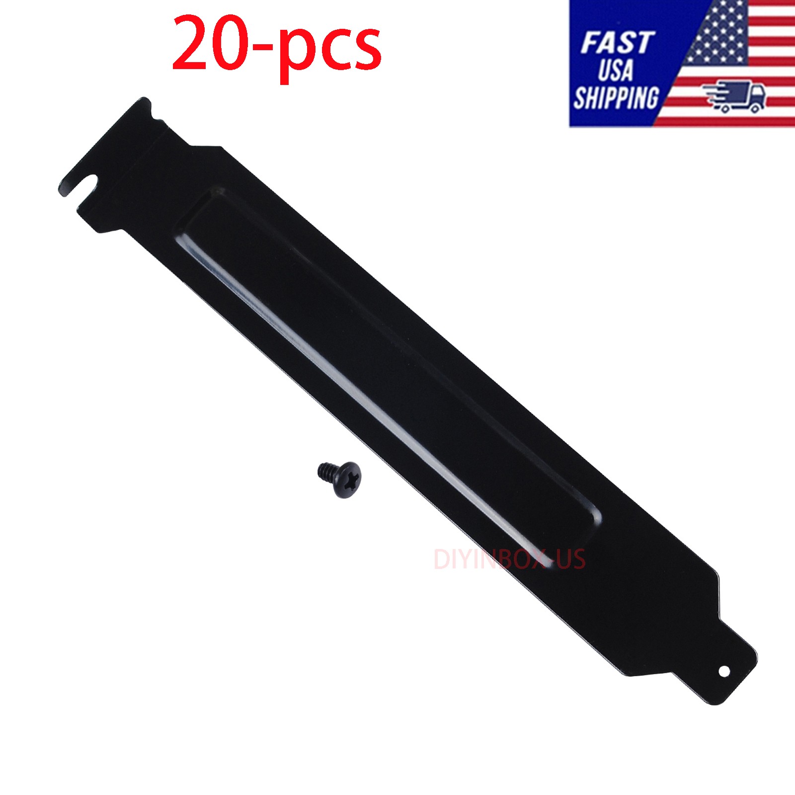 20pcs PC Case PCI Expansion Slot Back Plate Cover Dust Filter Steel Blank Slot