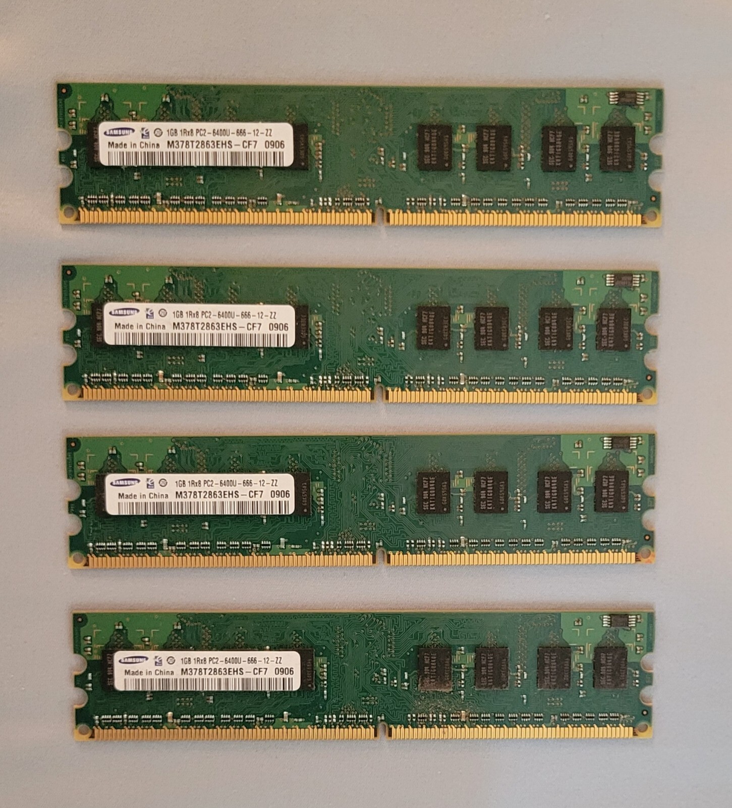 M378T2863EHS-CF7 4GB (4x1GB) SAMSUNG Desktop Memory 1Rx8 PC2 6400 666 12 ZZ
