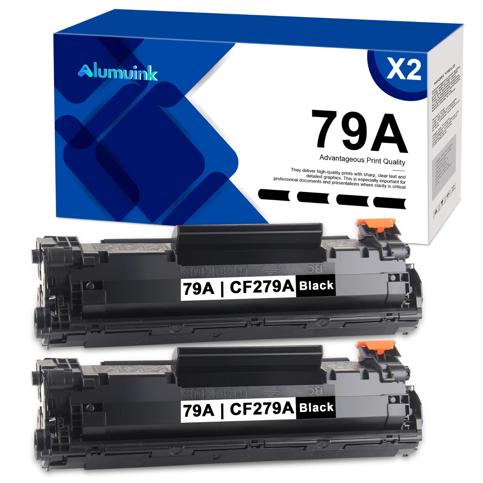 79A High Yield Toner CF279A Replacement 79A Toner Pro MFP M26nw,2-Black
