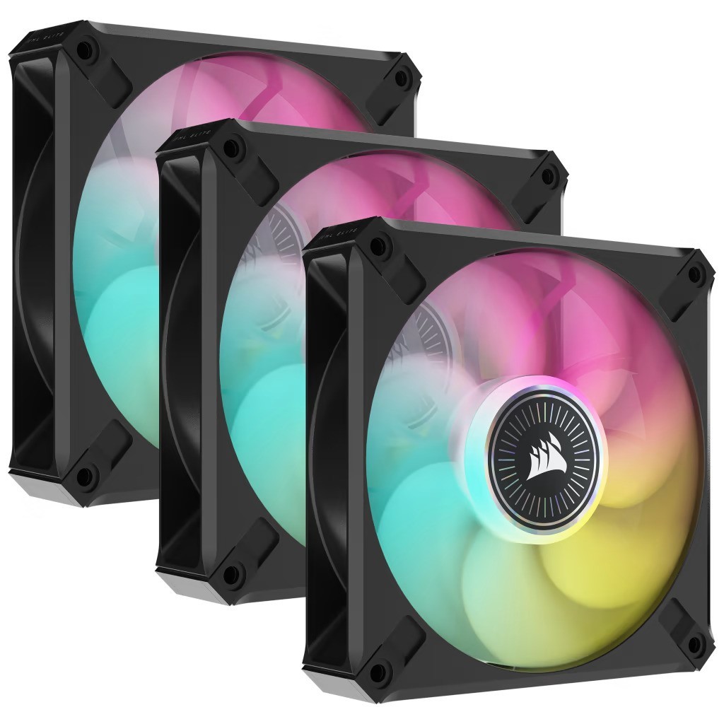 iCUE ML120 RGB ELITE Premium 120mm PWM Magnetic Levitation Fan - Triple Pack ...