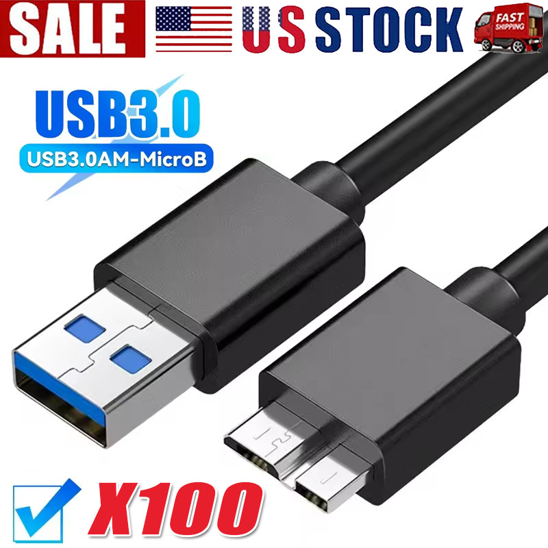 Micro USB 3.0 Cable High Speed Data SYNC For HDD External Hard Drive LOT