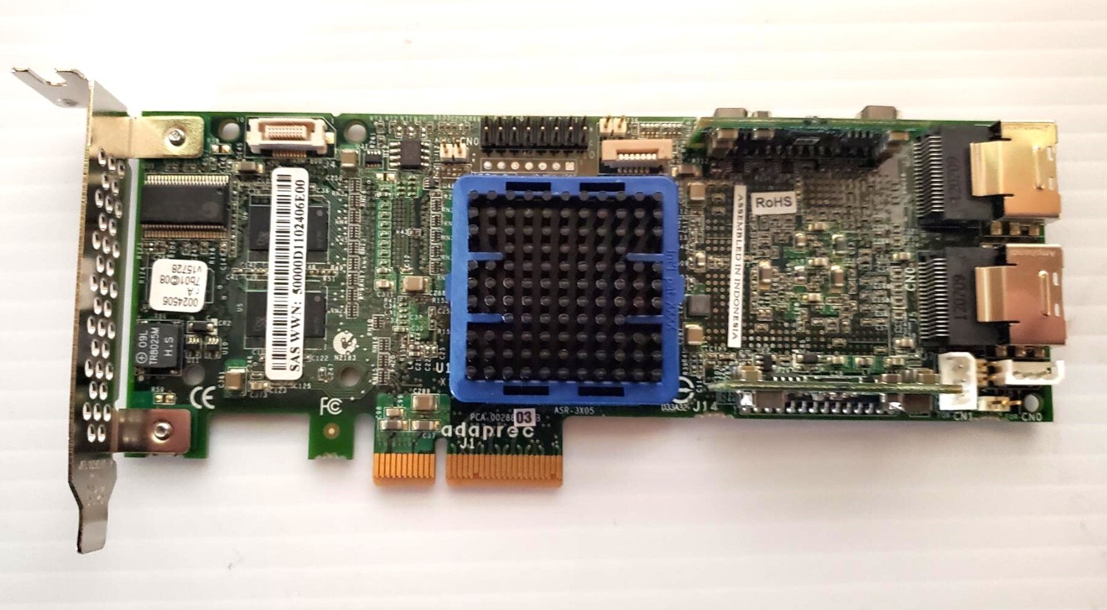 ADAPTEC ASR-3805/128MB SAS PCI-E RAID CARD (TCA-00288-03-B)