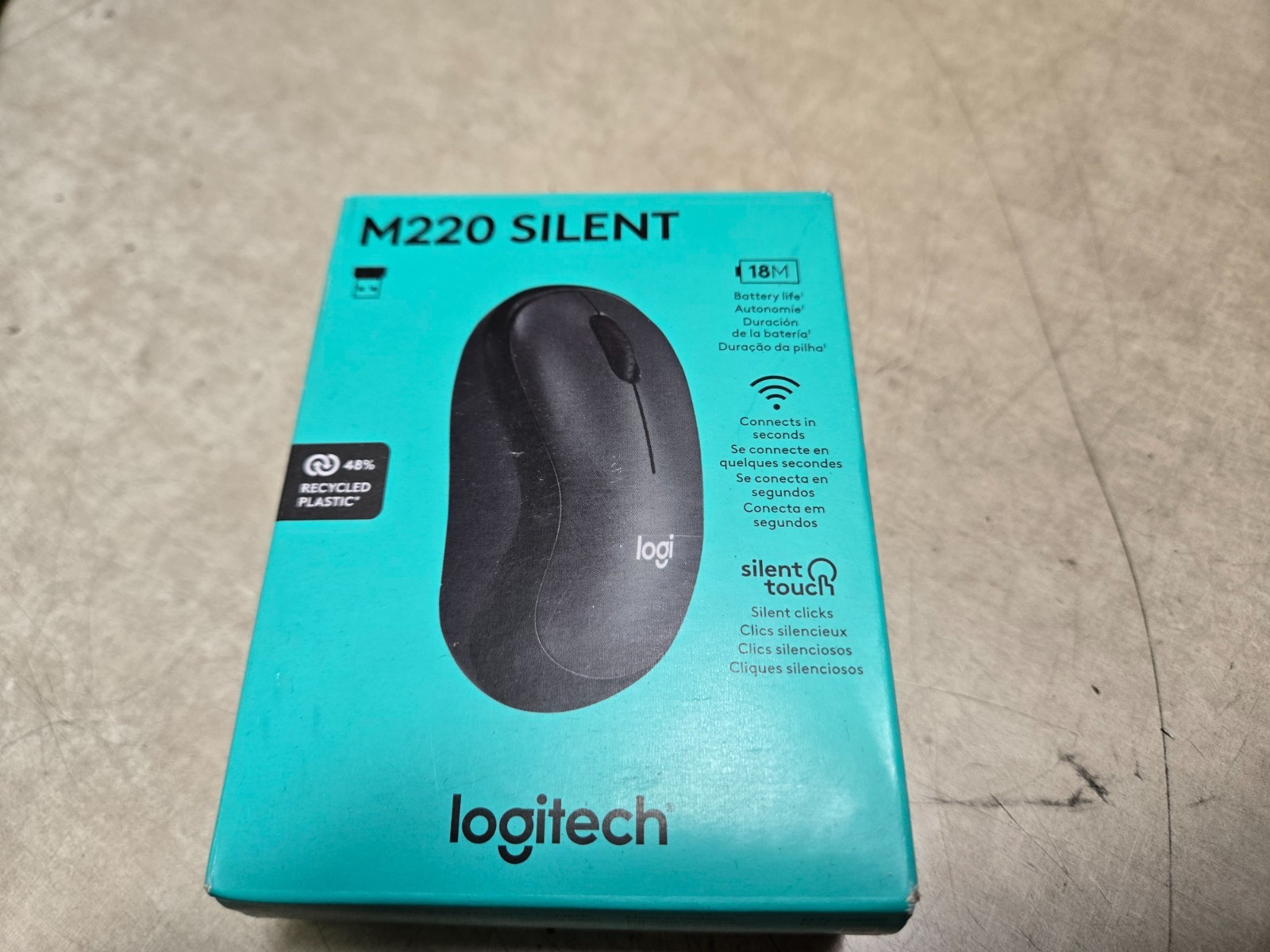 Logitech - M220 SILENT Wireless Optical Ambidextrous Mouse - Wireless SEALED
