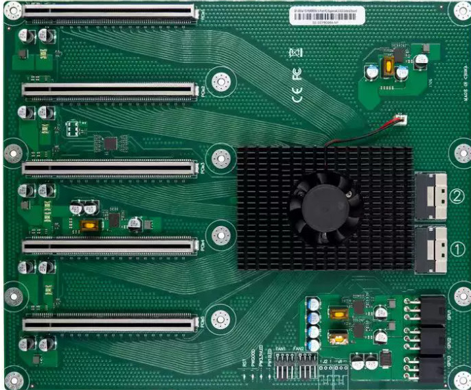 plx88096 PCIe 4.0 expansion 4-card GPU switch board Input 1X16 Output 5 X16
