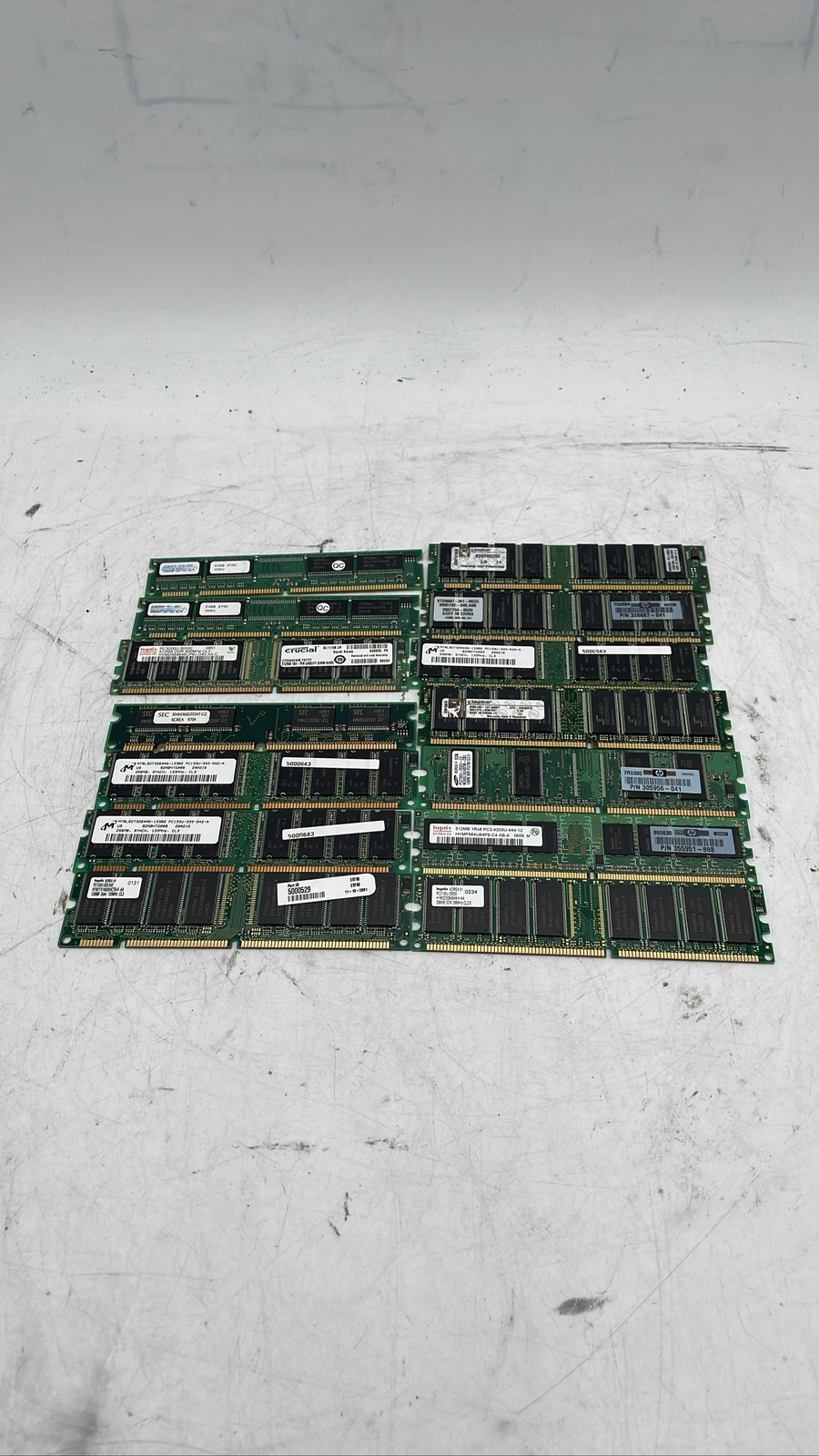 Hynix Micron Kingston 64MB 128MB 256MB 512MB Mixed Vintage RAM Lot Of 14