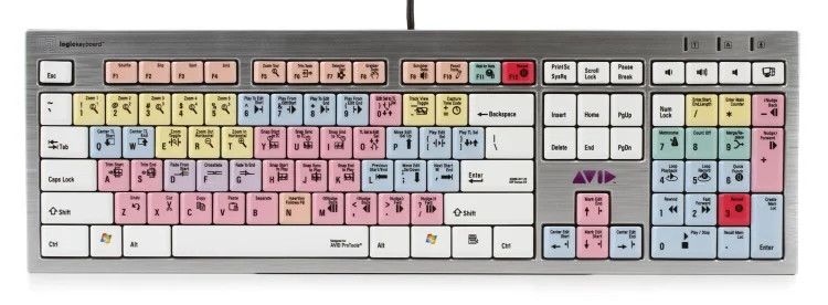 LogicKeyboard Slim Line PC Keyboard - Avid Pro Tools