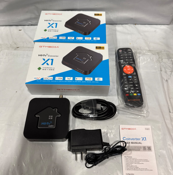 2PCS X1 ATSC 3.0/1.0 DRM 4K 11 Smart Converter Box Nextgen OTA HDTV DVR