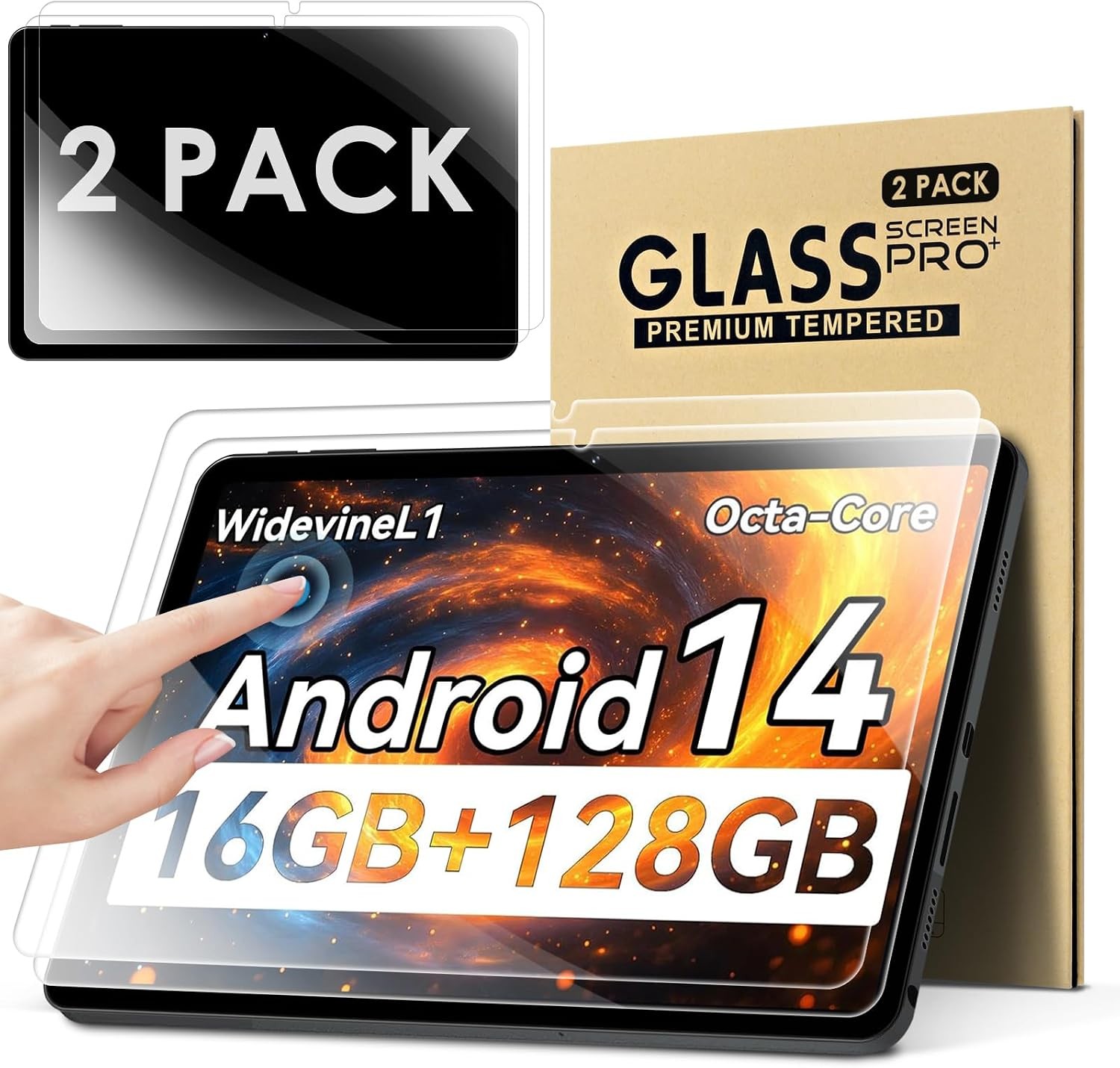 2-Pack Screen Protector for COLORROOM C5 2026 Android 11" Tablet, Ultra-Clear