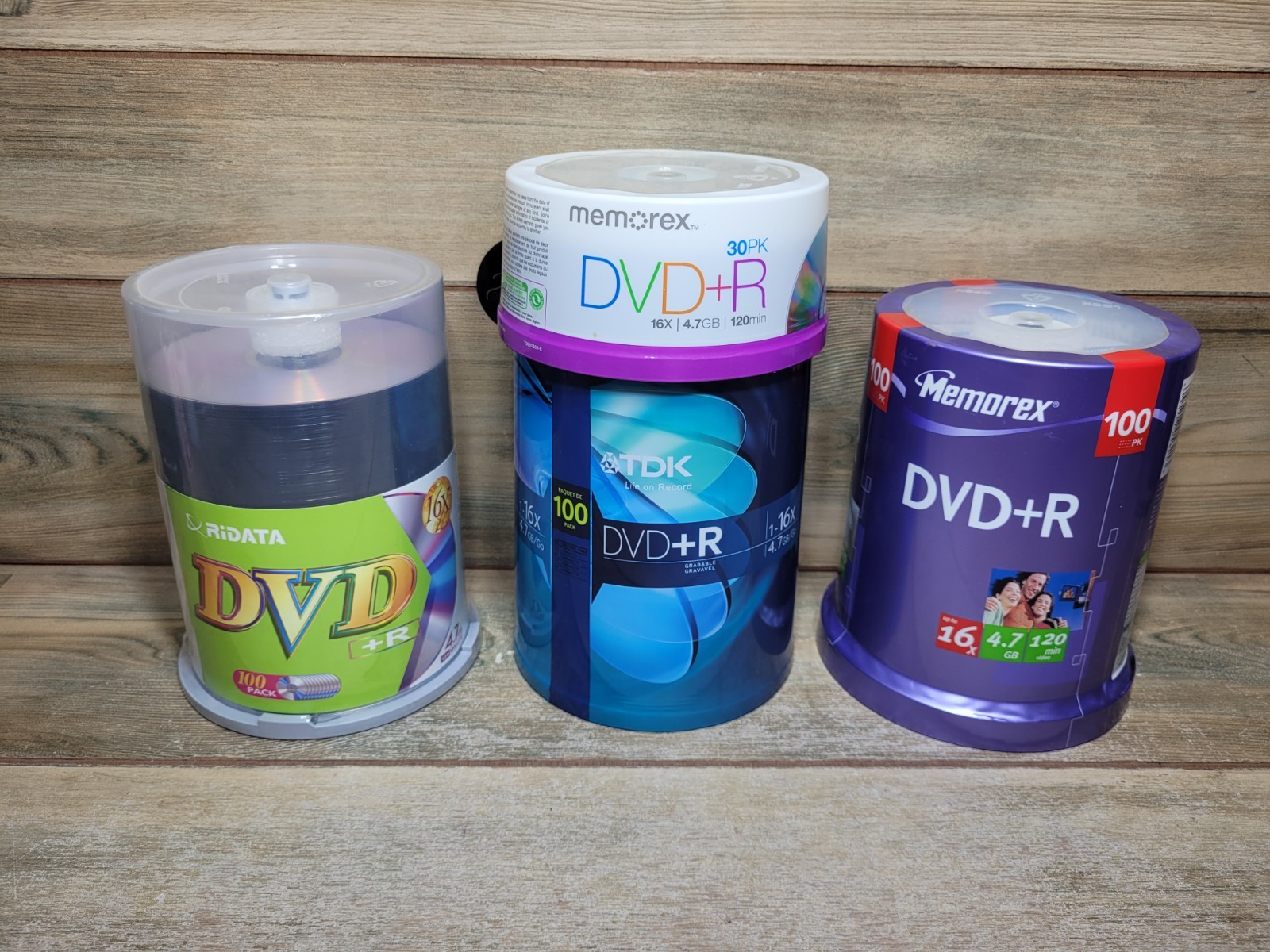 Large Mixed Lot of 330 Blank DVD+R Blank Discs TDK Memorex Ridata NIB