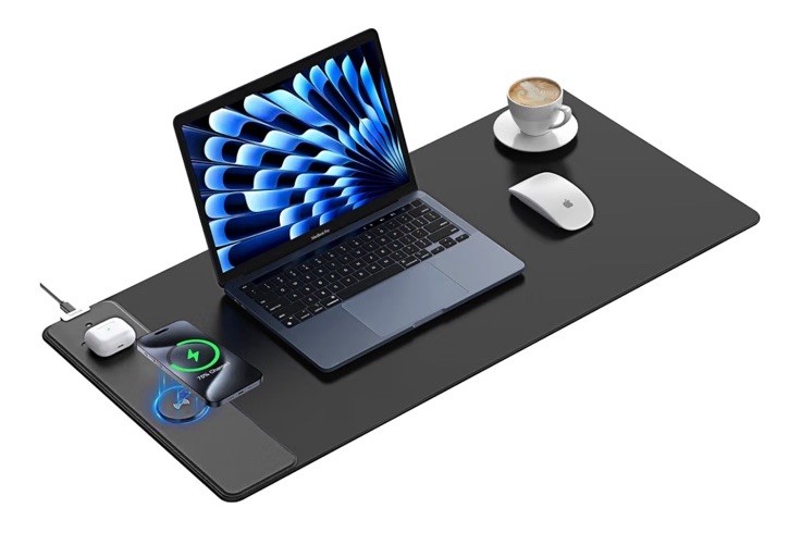 TopMade Wireless Charging Mouse Pad, 31.5"x15.75" XXL Large Desk Pad