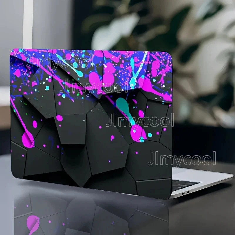 2 Pack Purple Paint Pattern Laptop Art Decal Case Universal Laptop Skin Sticker