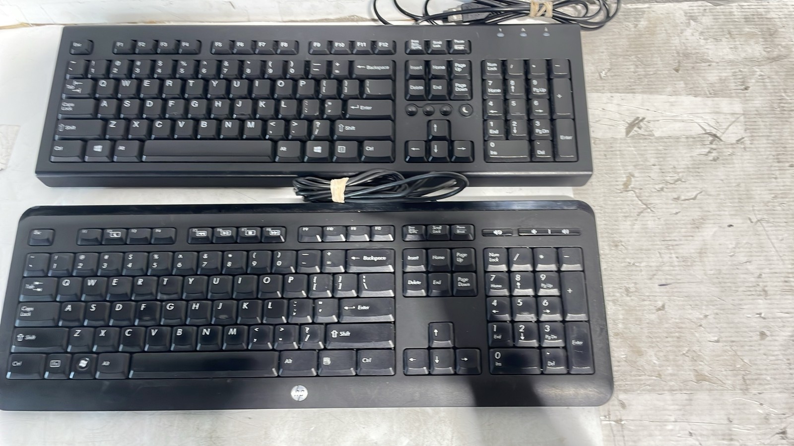 HP PR1101U & KU-1060 USB Wired Desktop Keyboard Computer Input Device Bundle