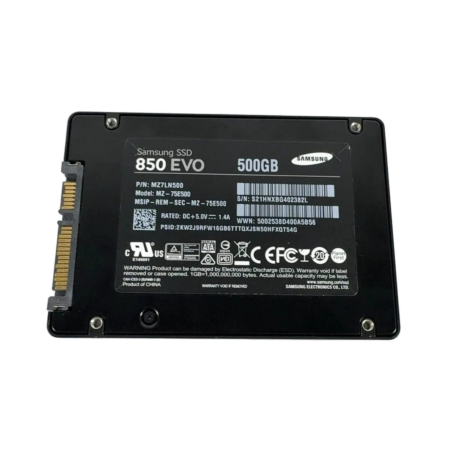 Samsung 850 EVO 500GB 2.5" SATA SSD Solid State Drive MZ-75E500 97%+ HEALTH