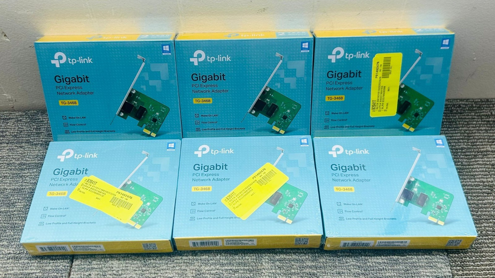 6x TP-Link TG-3468 Gigabit PCIe Network Adapter Card NEW Sealed 8585701