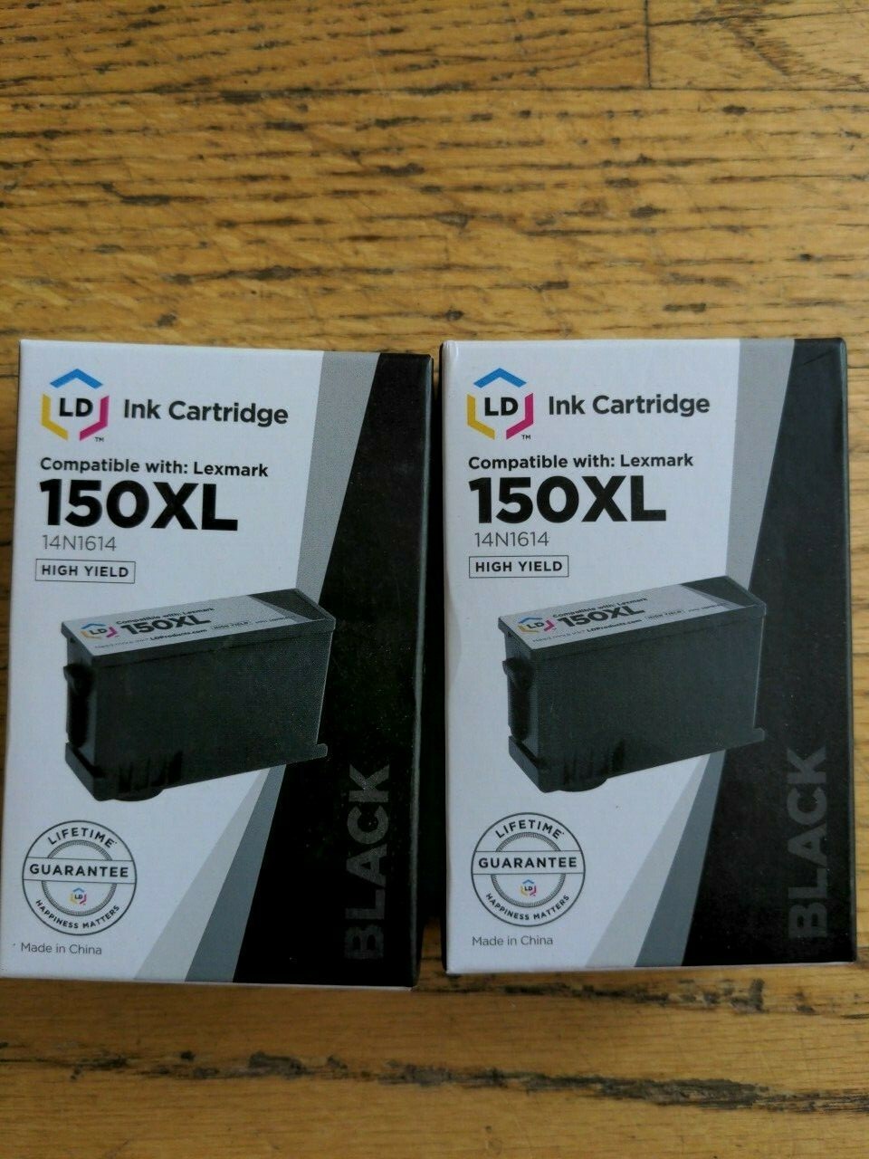 Two Lexmark Compatible 150XL High Yield Ink Cartridge 14N1614
