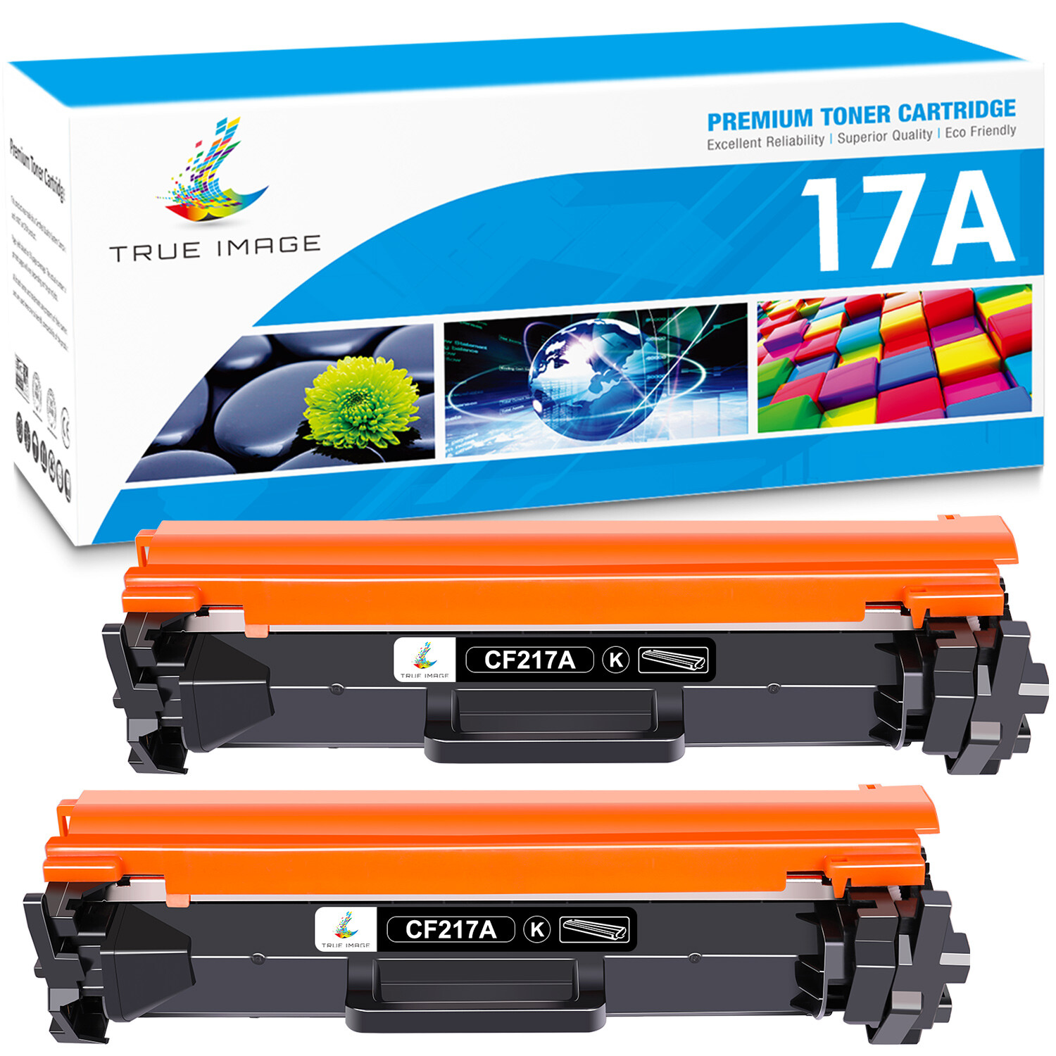 2 Pack CF217A Toner Cartridge for HP 17A LaserJet Pro M102w M102a MFP M130fw