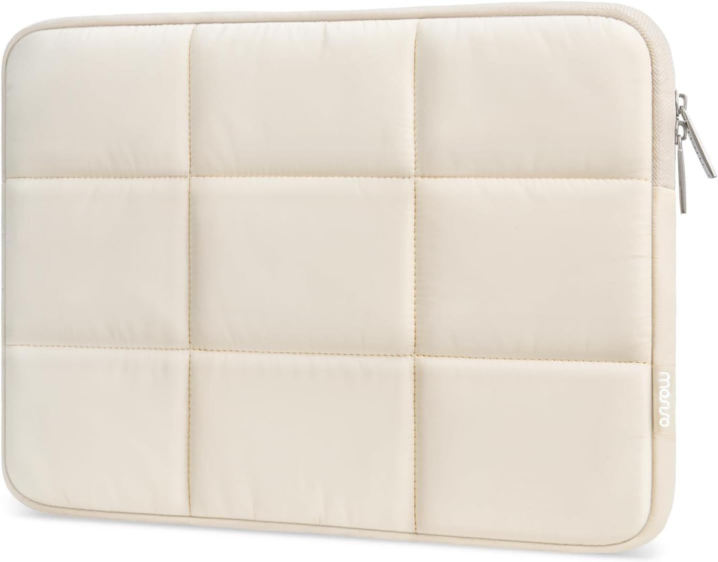 Quilted Puffer Laptop Case for 13-13.3 inch Devices, Fits MacBook Air/Pro, Sand