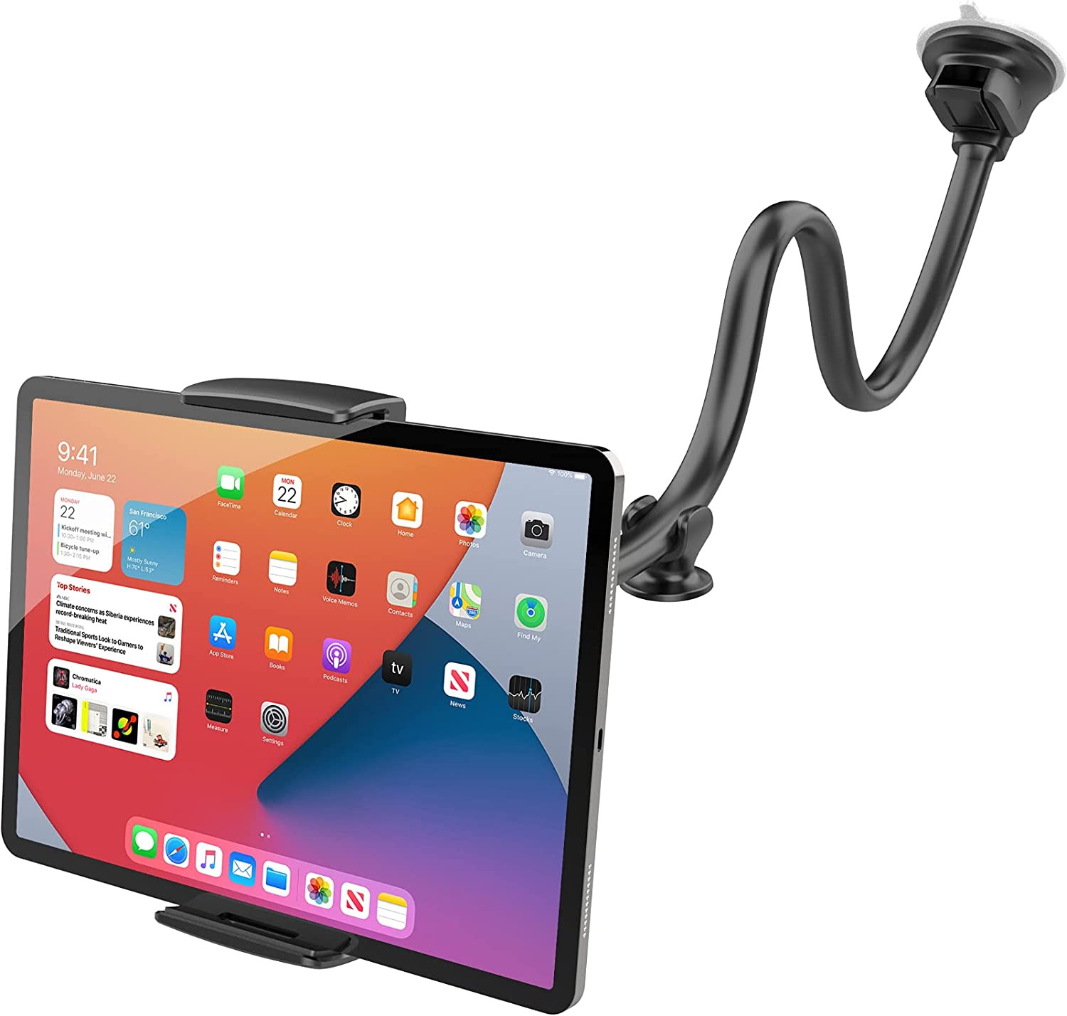 Soporte de coche para tableta para iPad, soporte para camión, extensión de brazo