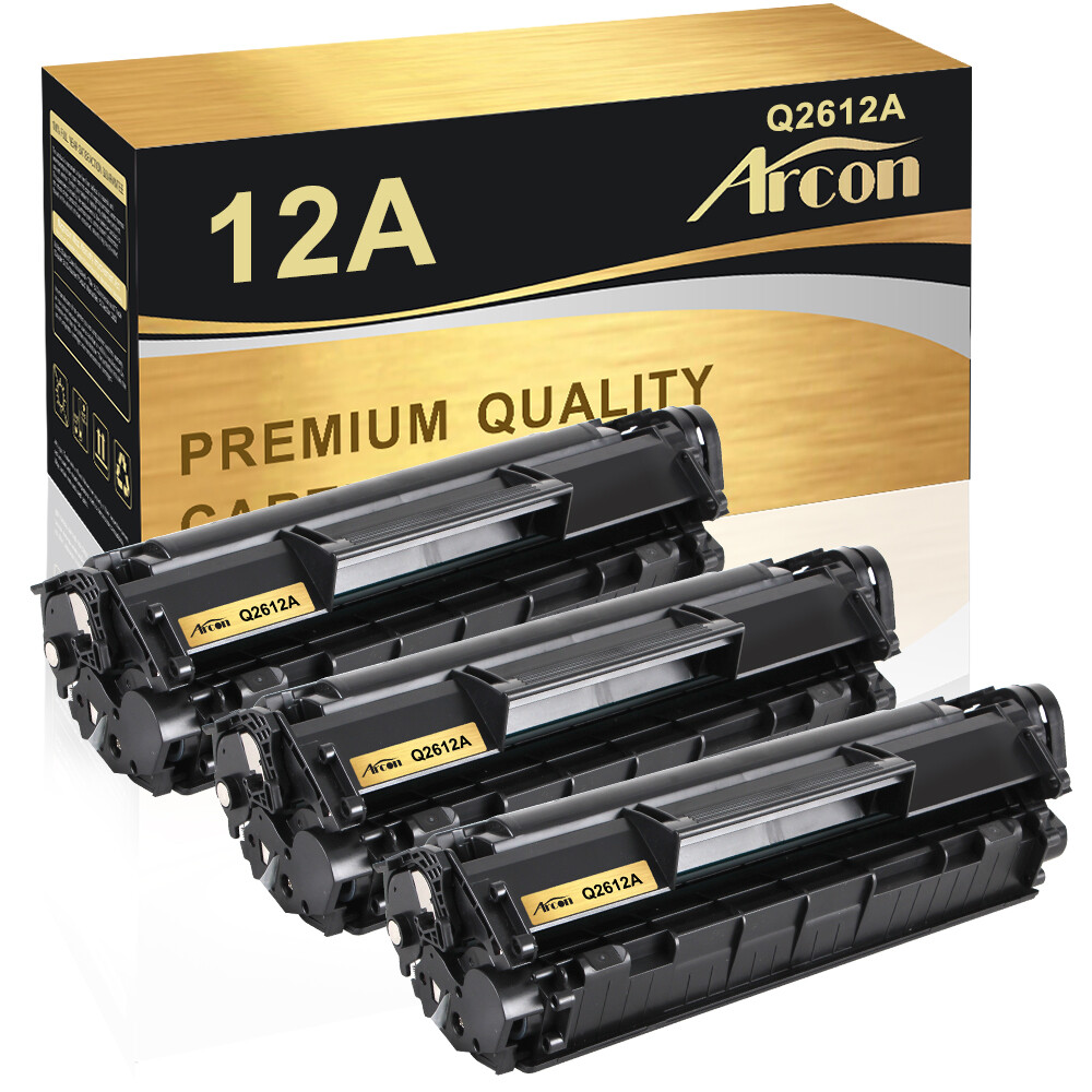 3Pcs Q2612A 12A Toner Cartridge Compatible For HP LaserJet 1022 3015 printer