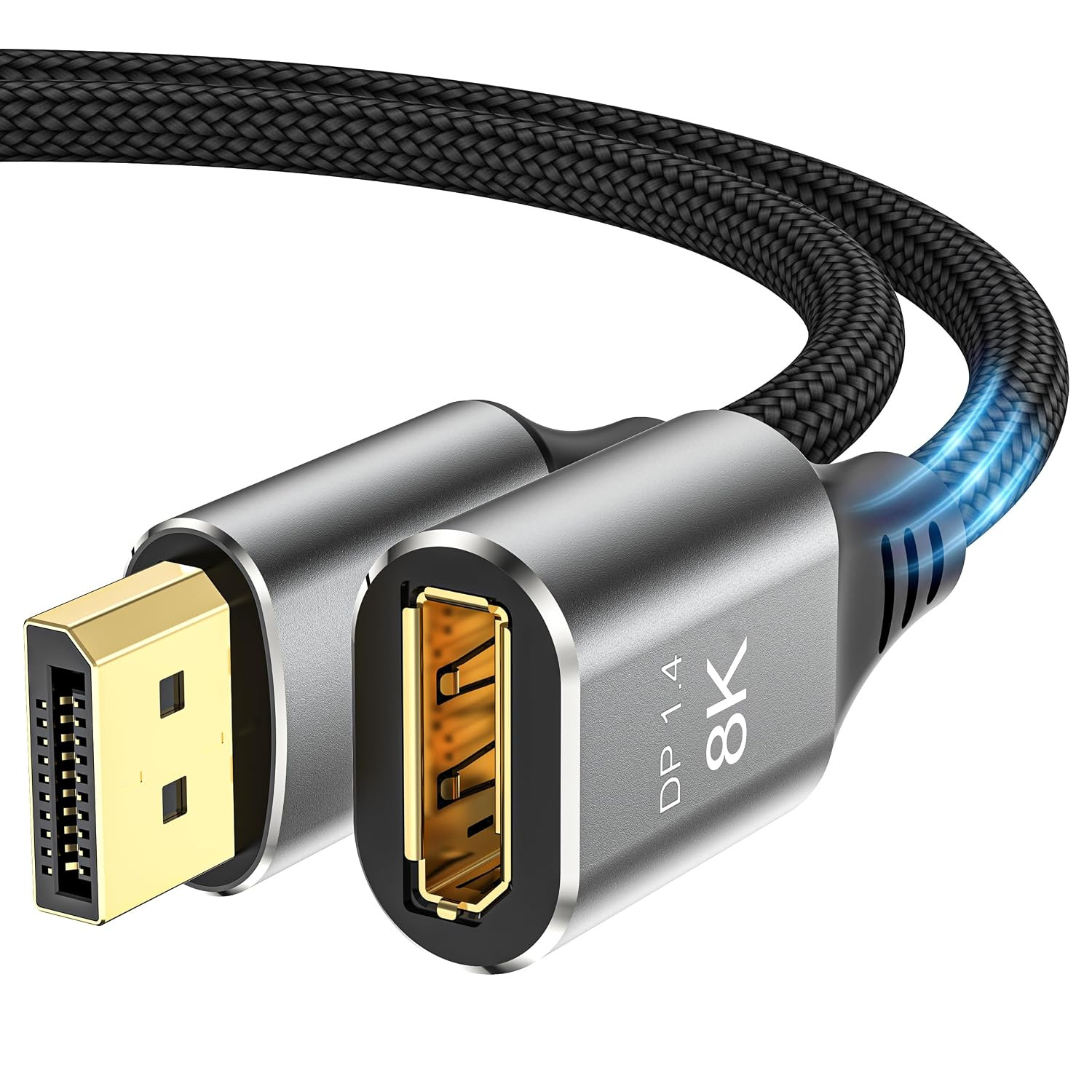 8K Displayport Extension Cable 1.5Feet, Displayport 1.4 Male to Female