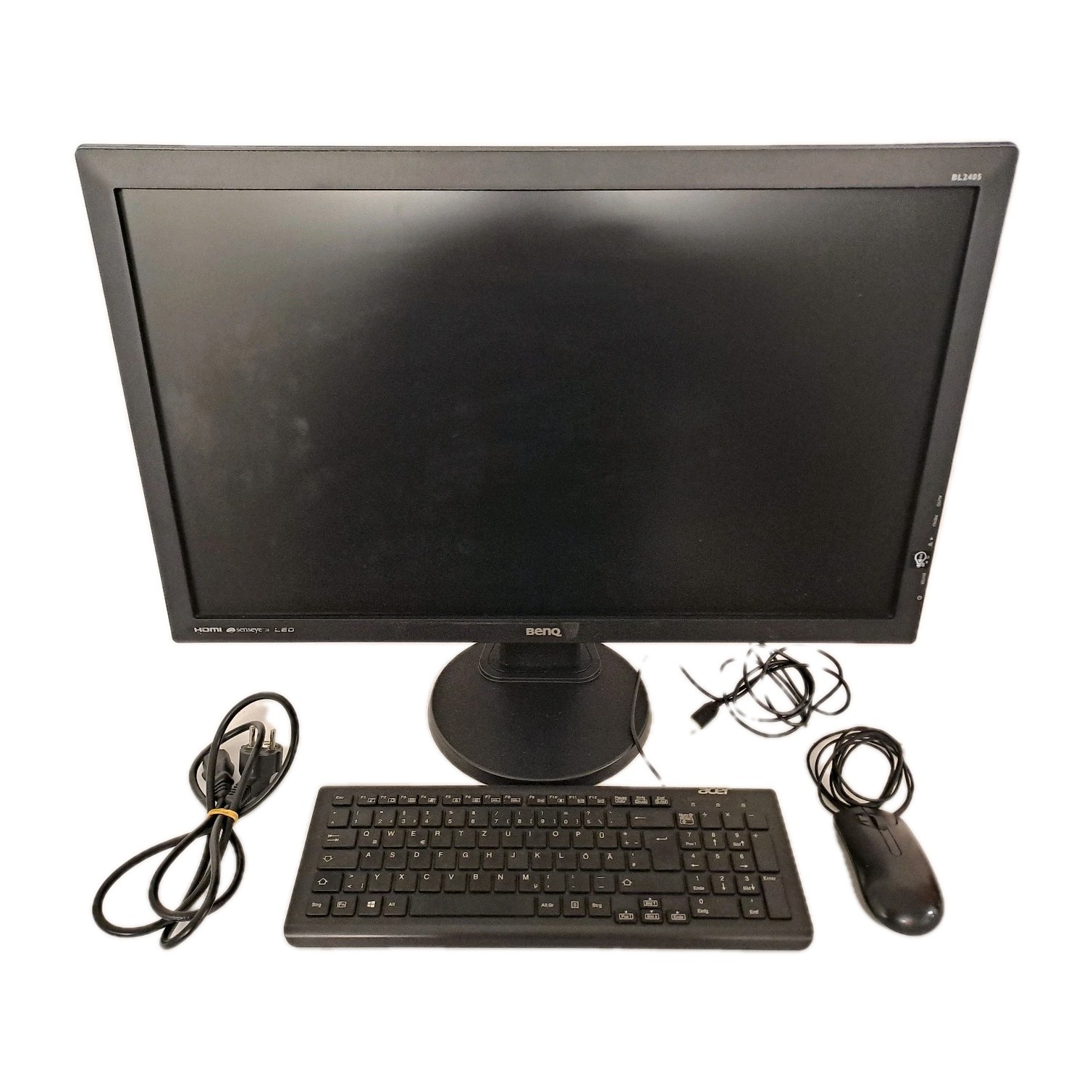 BenQ BL2405HT GL2450-B 24" Monitor with Acer Keyboard & Dell Mouse Bundle