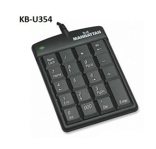 USB Ultra Slim Numeric Keypad 19-Keys, Manhattan 176354