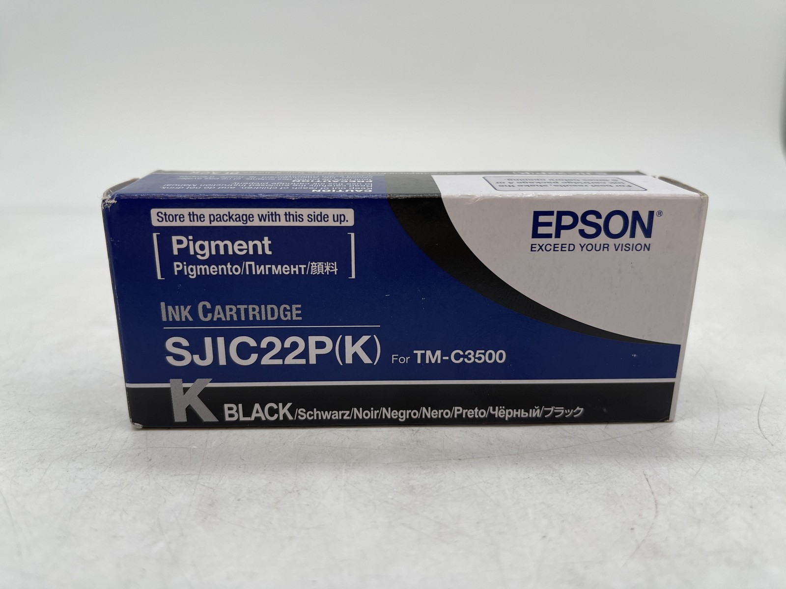 Genuine Epson Ink Cartridge SJIC22P(K) (Black) for TM-C3500 (EXP 25/12) FREE S/H