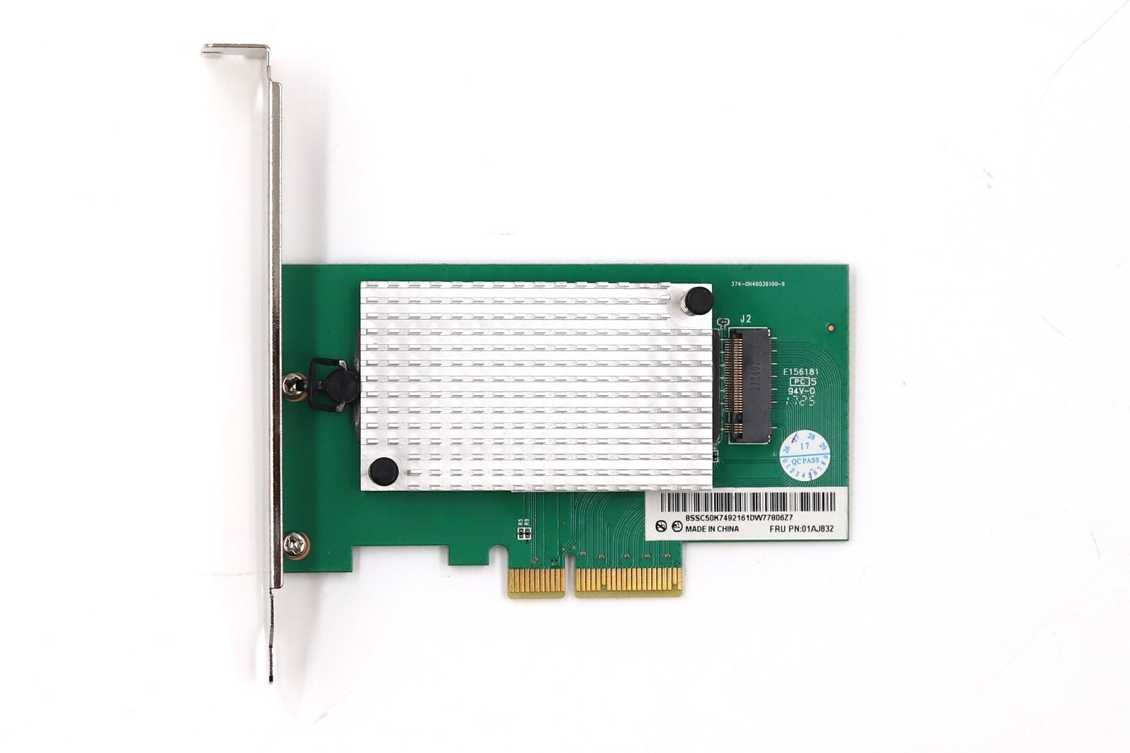 NEW Lenovo PCIe x4 to M.2 SSD Riser Card With Heat Sink FRU P/N: 01AJ832 M2 NVME