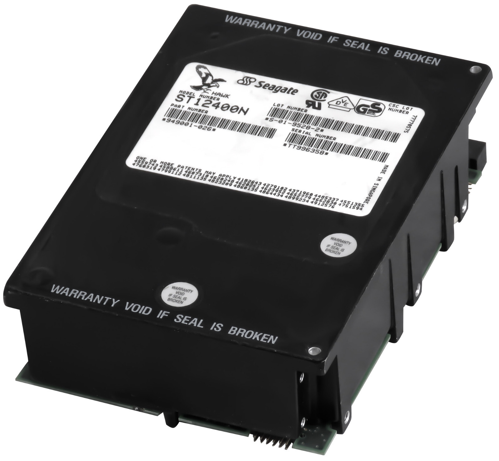 HARD DRIVE SEAGATE HAWK 2 ST12400N 2.15GB 5.4K FAST SCSI 50 PIN 3.5'' HH
